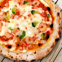 ズワイ蟹と海老のアメリカンオーロラソースピッツァ@pizzafontana